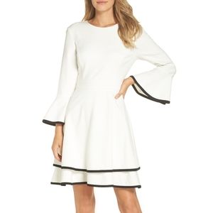 Eliza J Bell Sleeve Fit & Flare Dress 